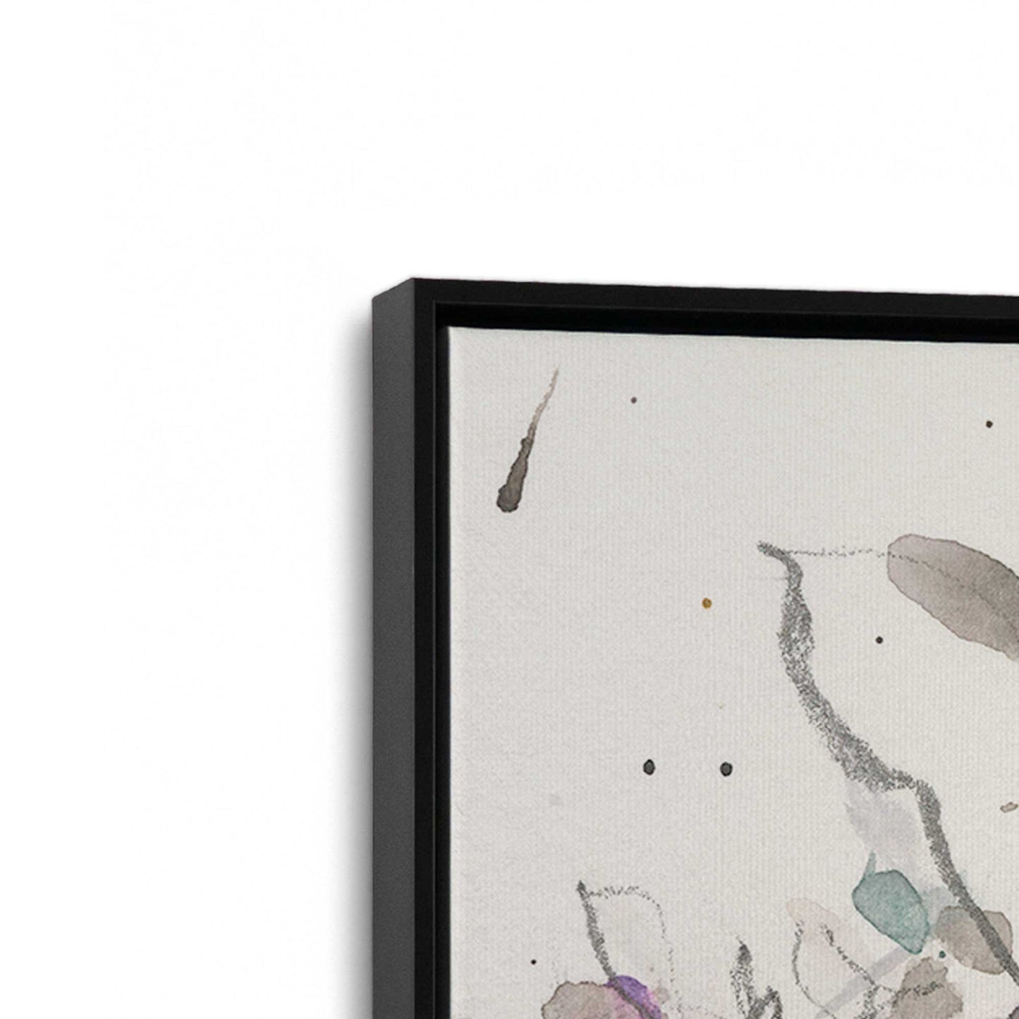 [Color:Satin Black], Picture of art in a Satin Black frame at an angle