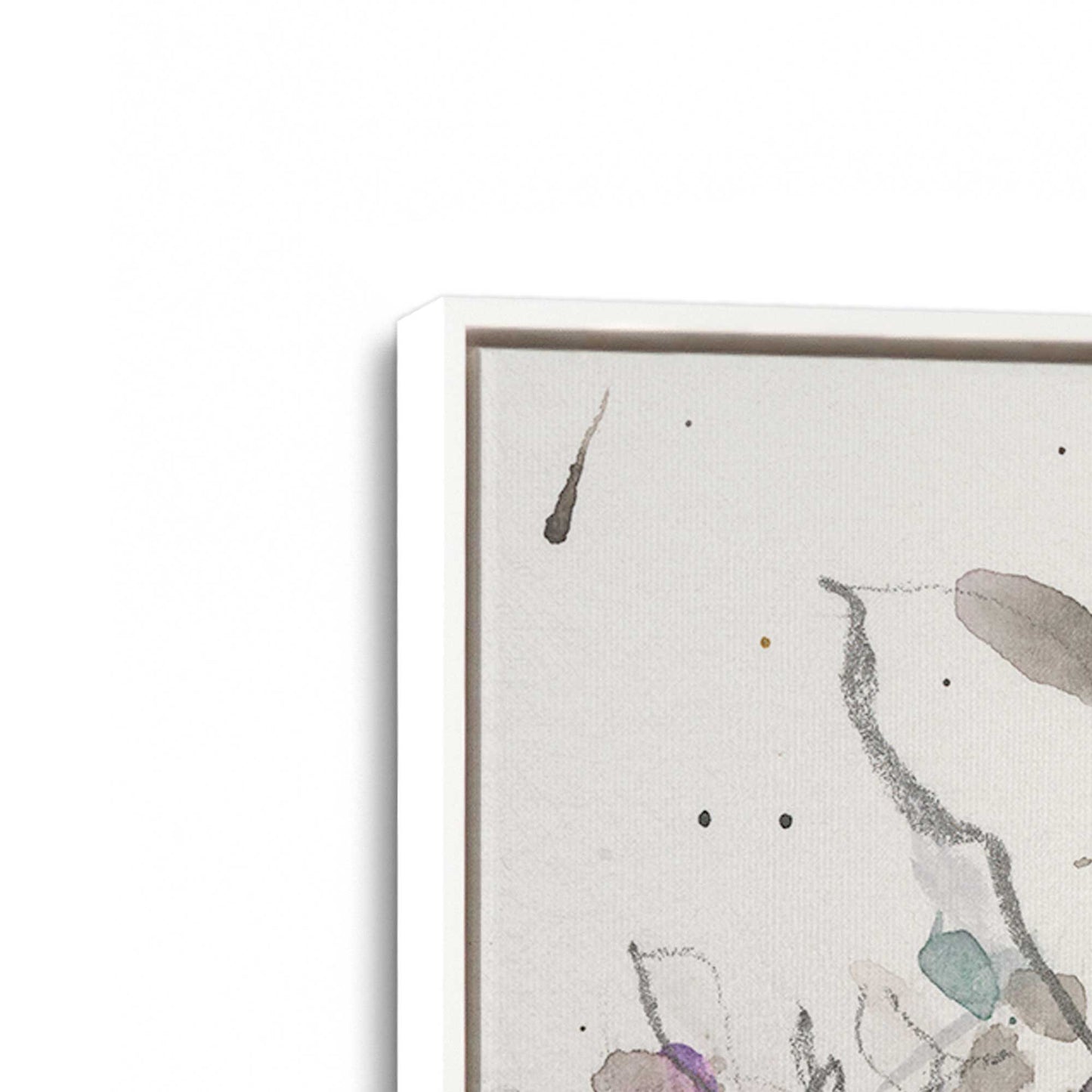 [Color:Opaque White], Picture of art in a White frame at an angle