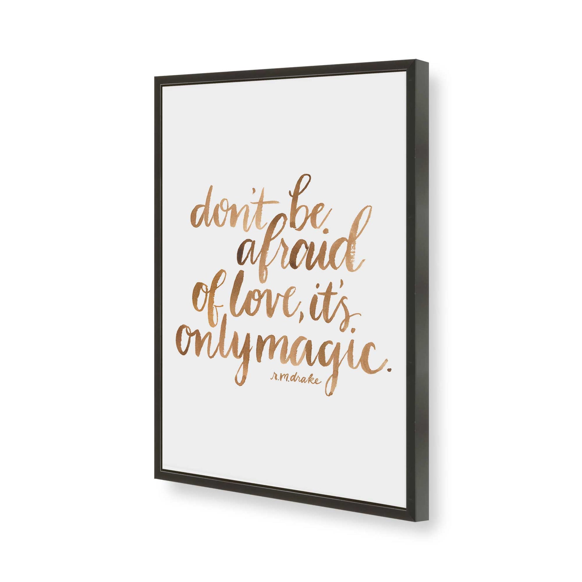 [Color:Satin Black], Picture of art in a Satin Black frame of the corner