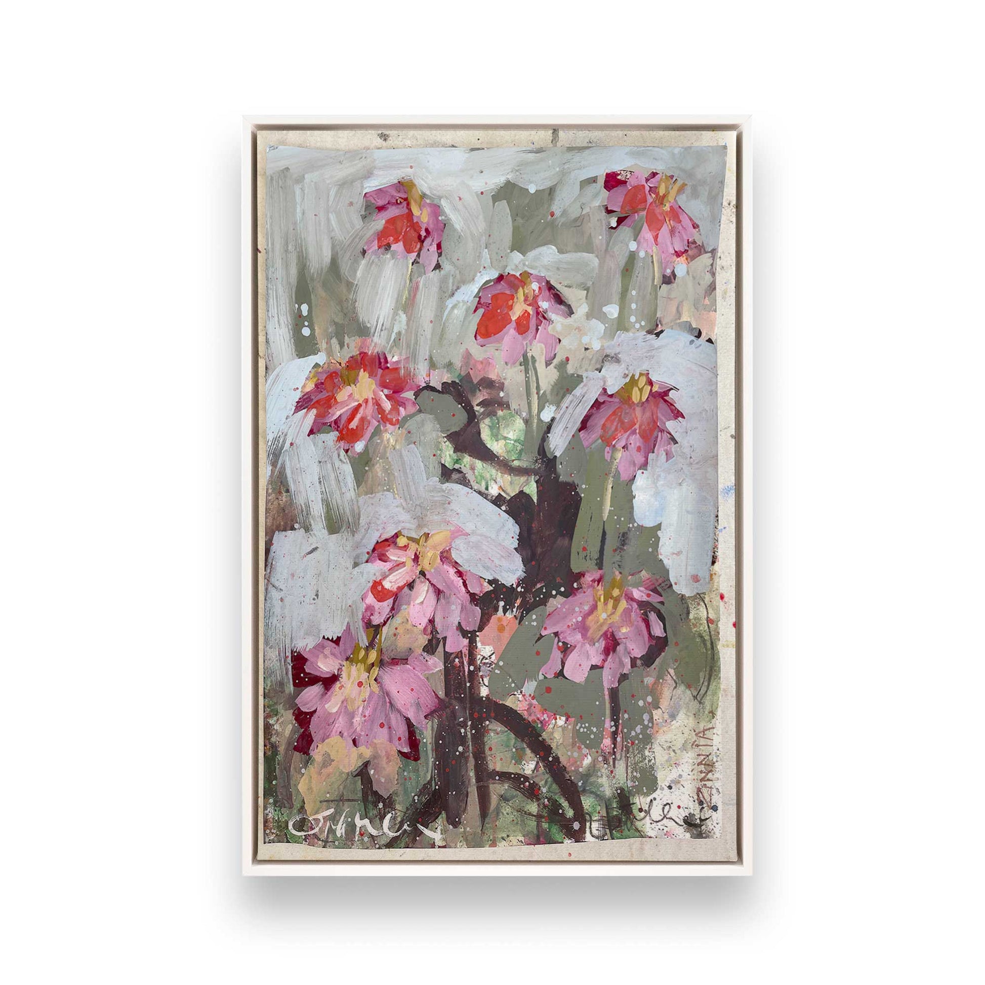 [Color:Opaque White], Picture of art in a White frame