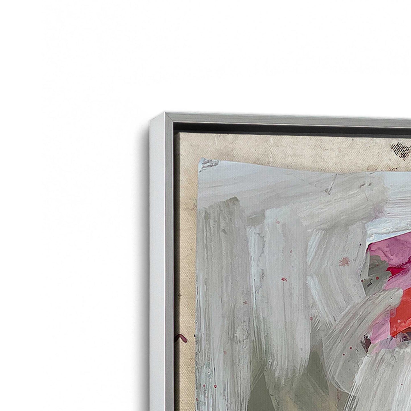 [Color:Polished Chrome], Picture of art in a Polished Chrome frame at an angle