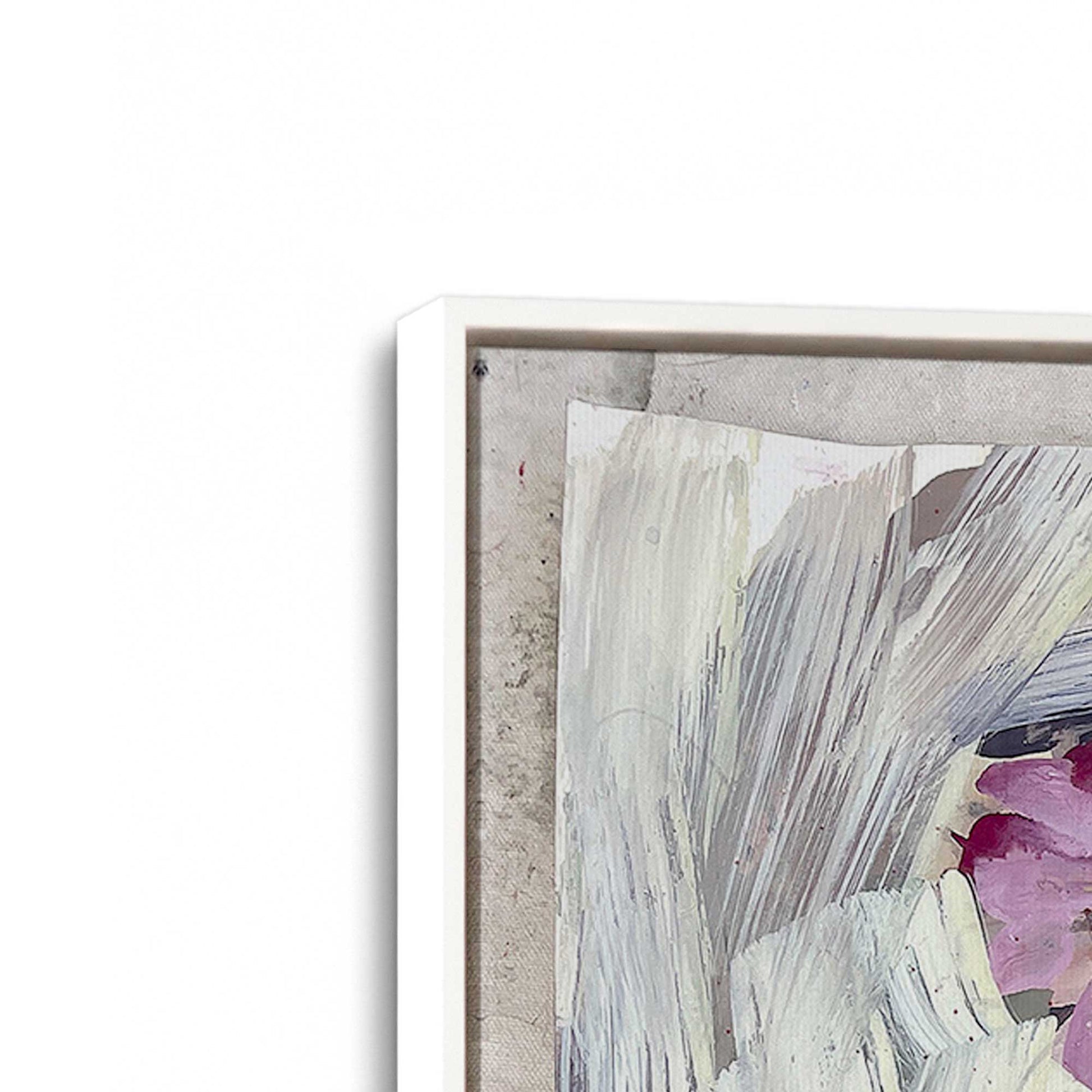[Color:Opaque White], Picture of art in a White frame at an angle