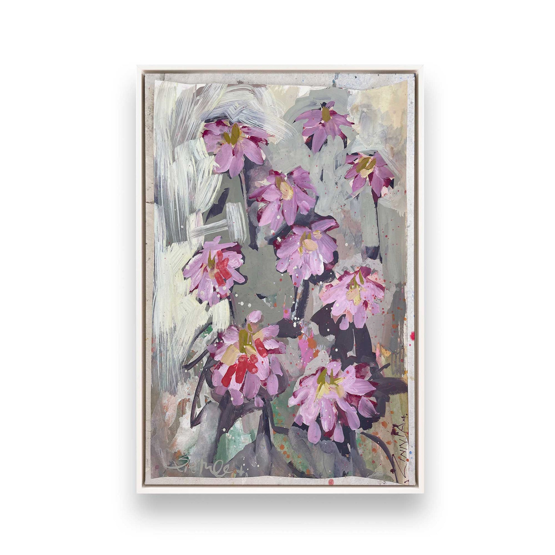 [Color:Opaque White], Picture of art in a White frame