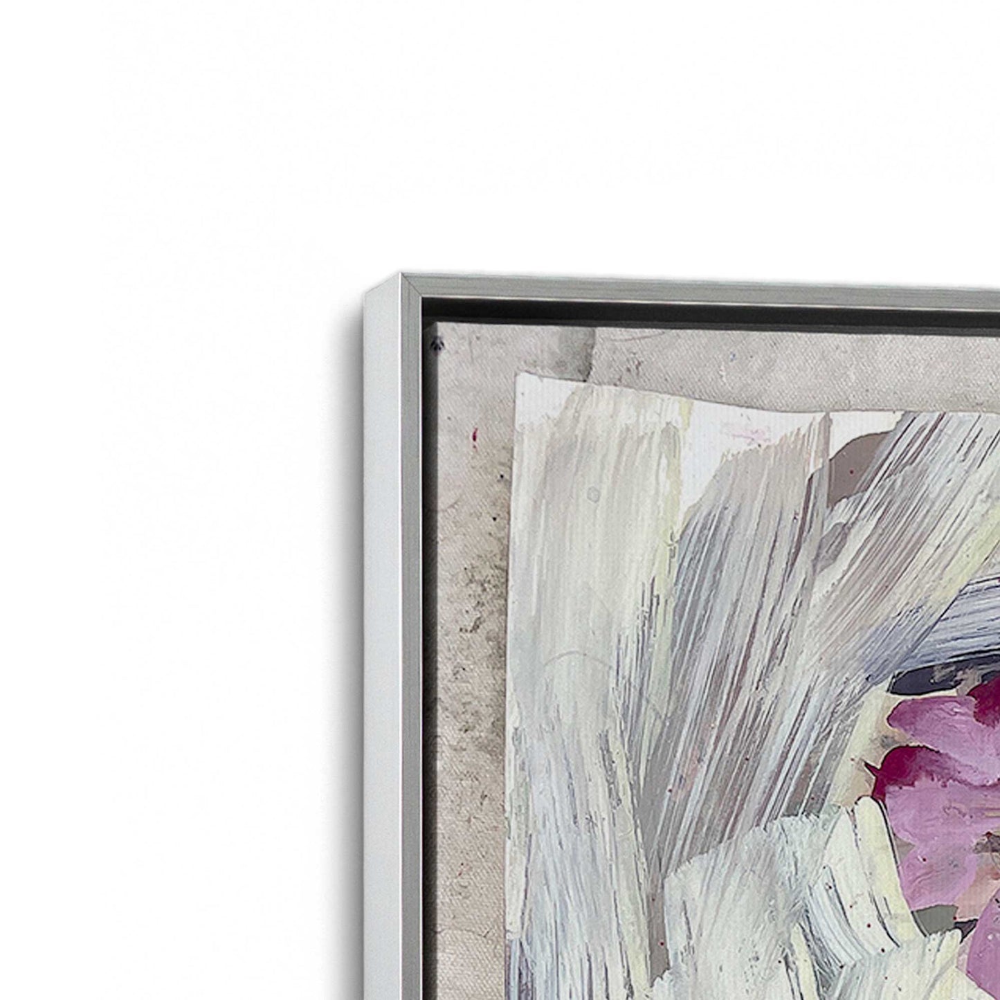 [Color:Polished Chrome], Picture of art in a Polished Chrome frame at an angle