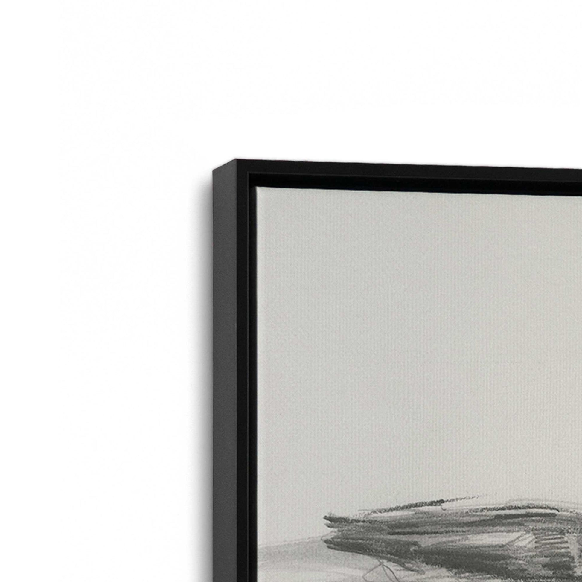 [Color:Satin Black], Picture of art in a Satin Black frame at an angle