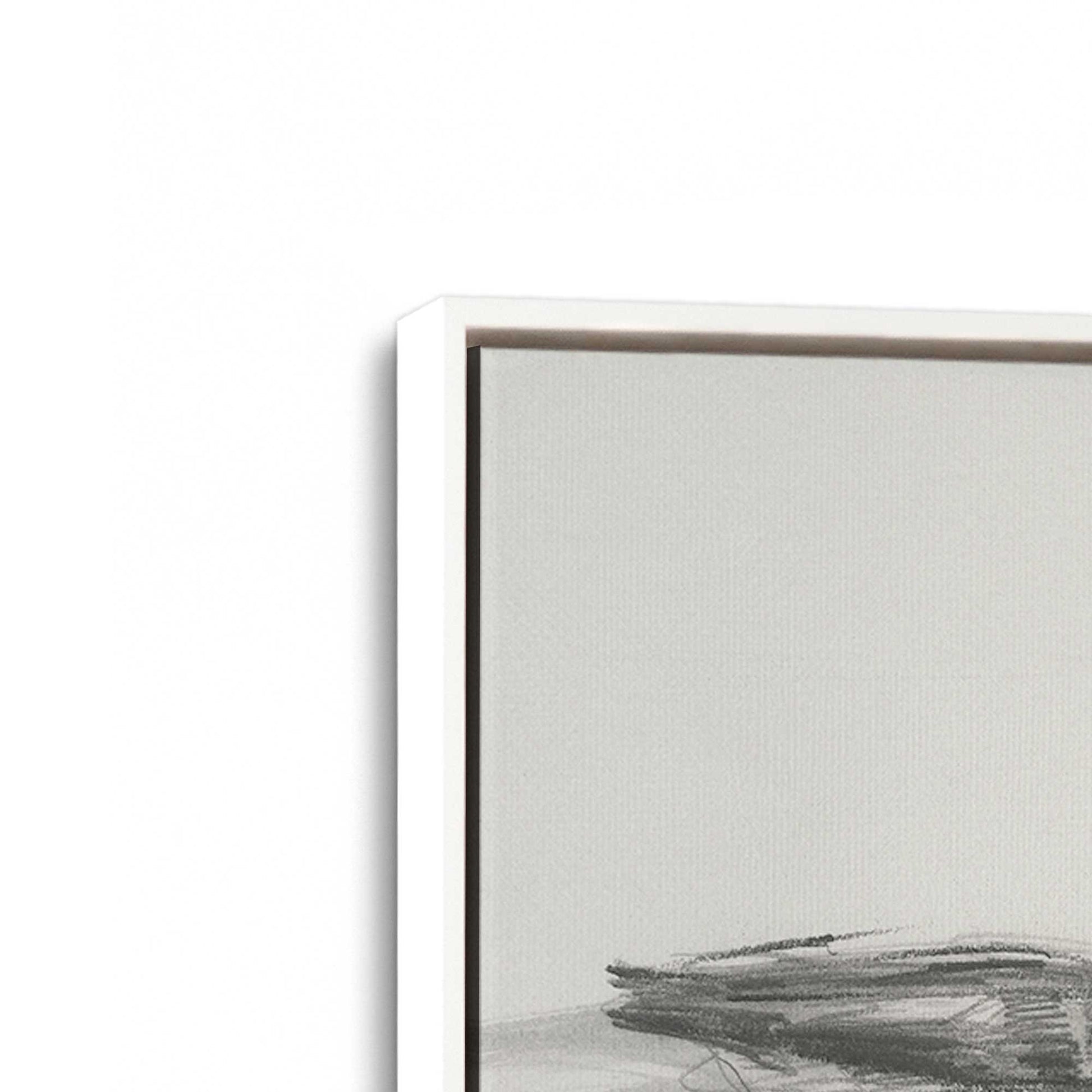 [Color:Opaque White], Picture of art in a White frame at an angle
