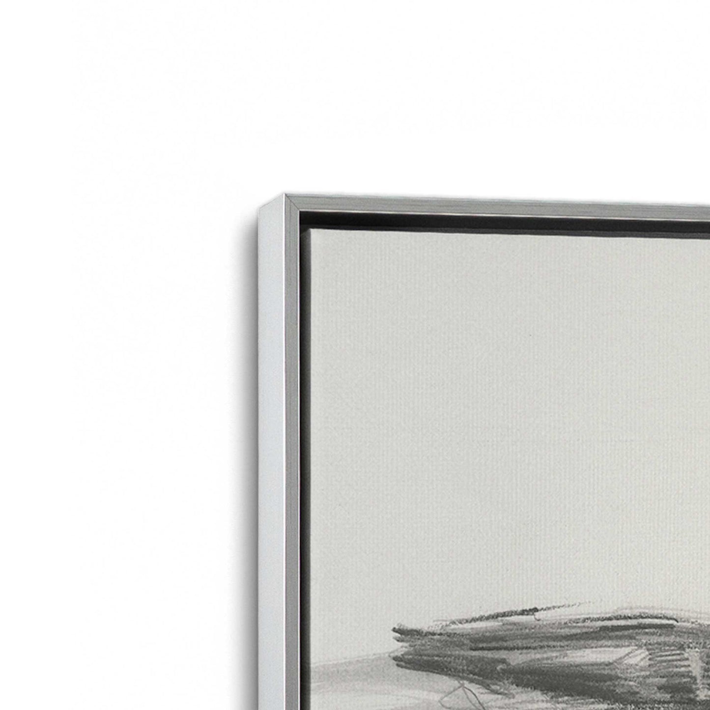 [Color:Polished Chrome], Picture of art in a Polished Chrome frame at an angle