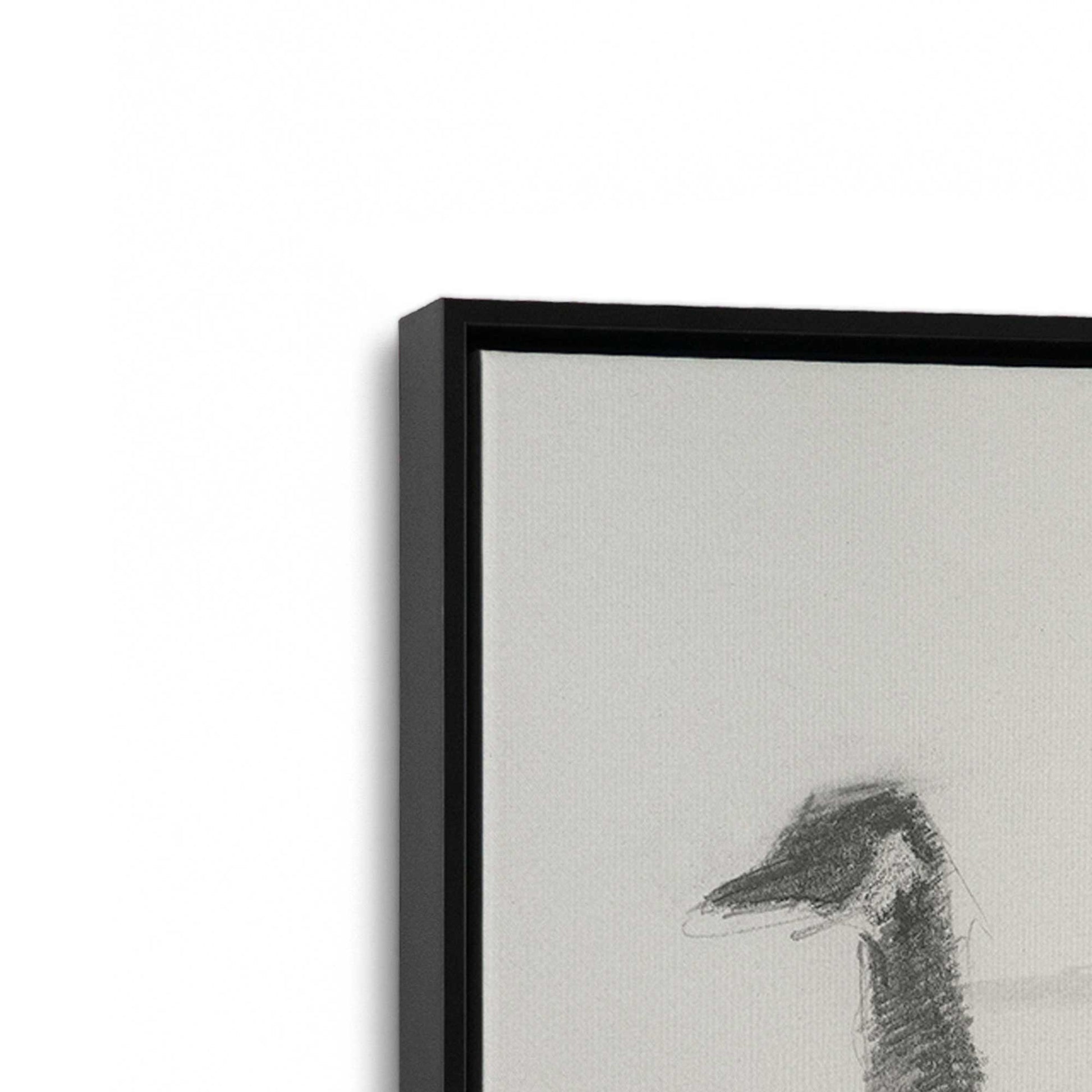[Color:Satin Black], Picture of art in a Satin Black frame at an angle