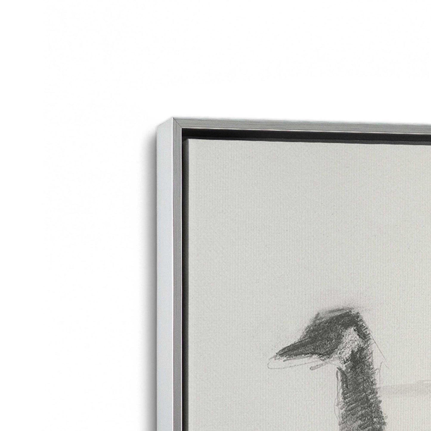 [Color:Polished Chrome], Picture of art in a Polished Chrome frame at an angle