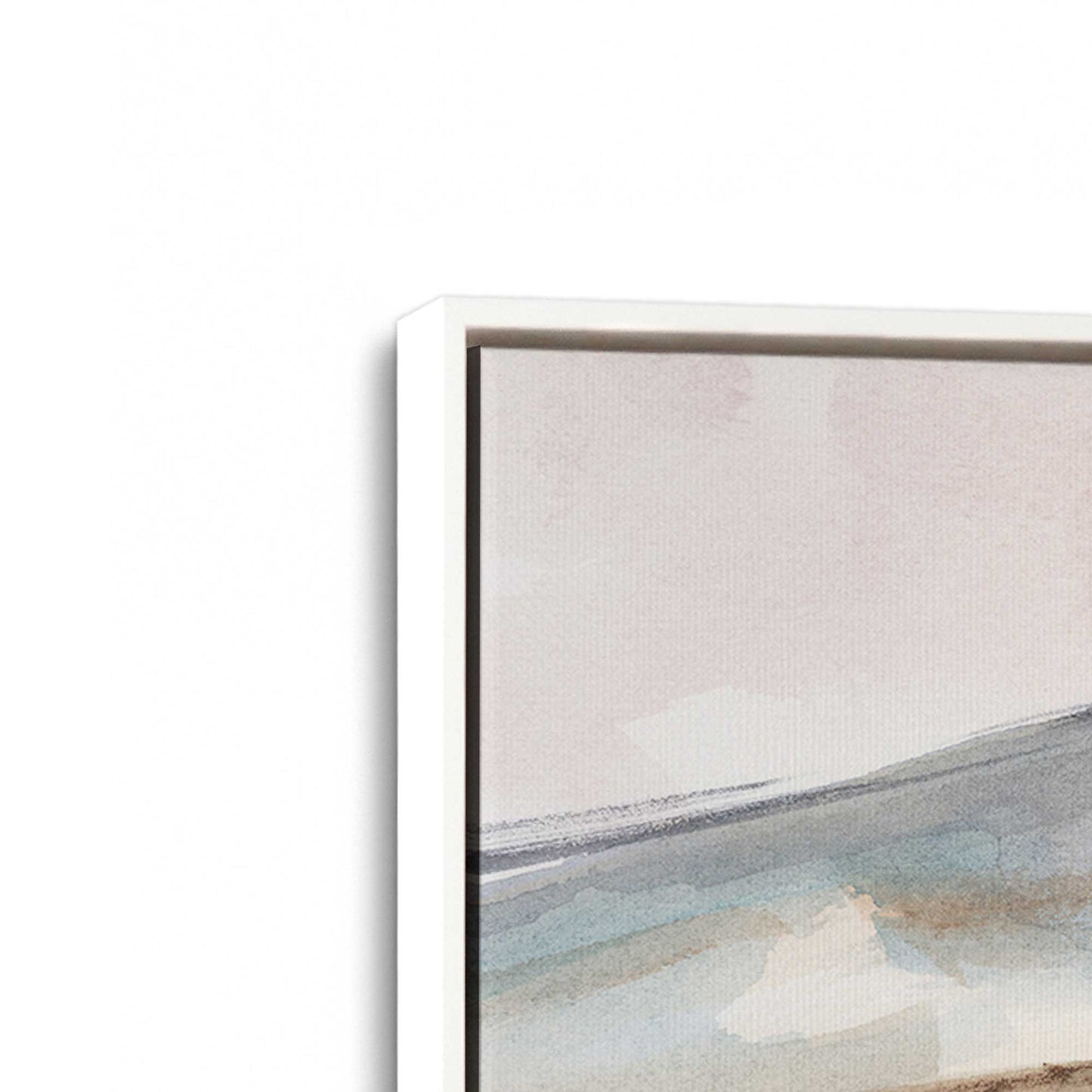 [Color:Opaque White], Picture of art in a White frame at an angle