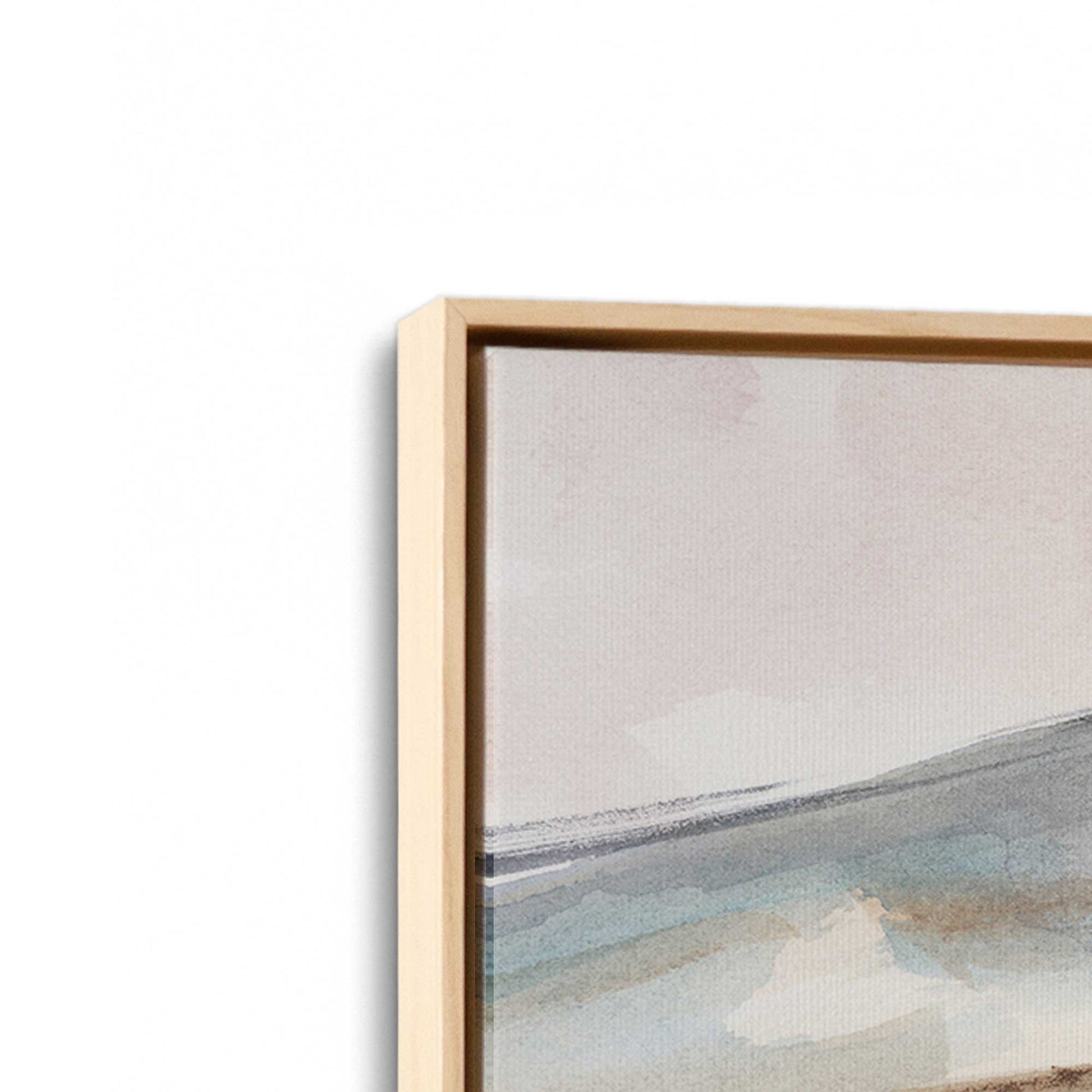 [Color:American Maple], Picture of art in a American Maple frame at an angle