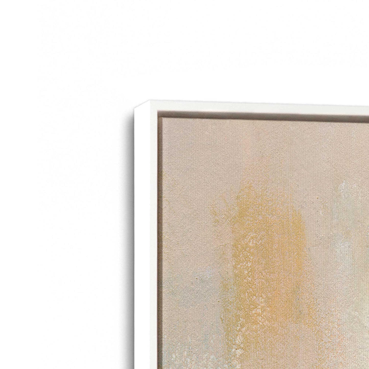 [Color:Opaque White], Picture of art in a White frame at an angle