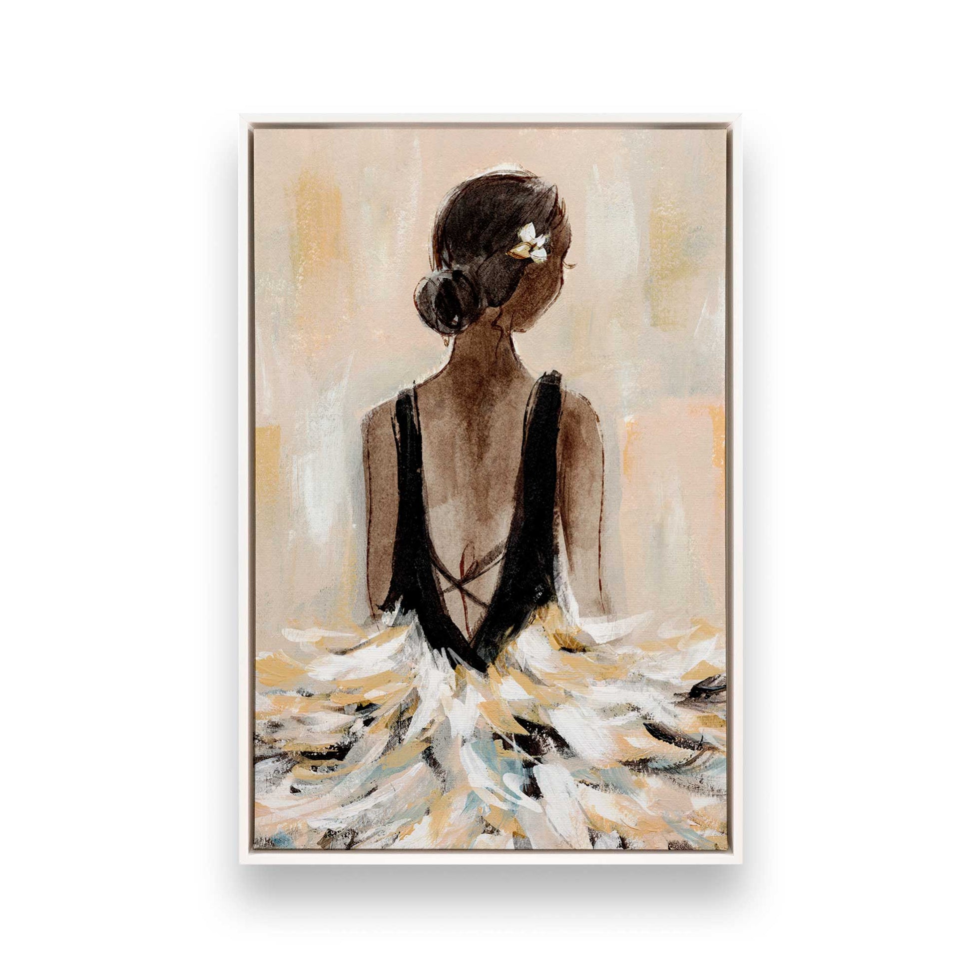[Color:Opaque White], Picture of art in a White frame