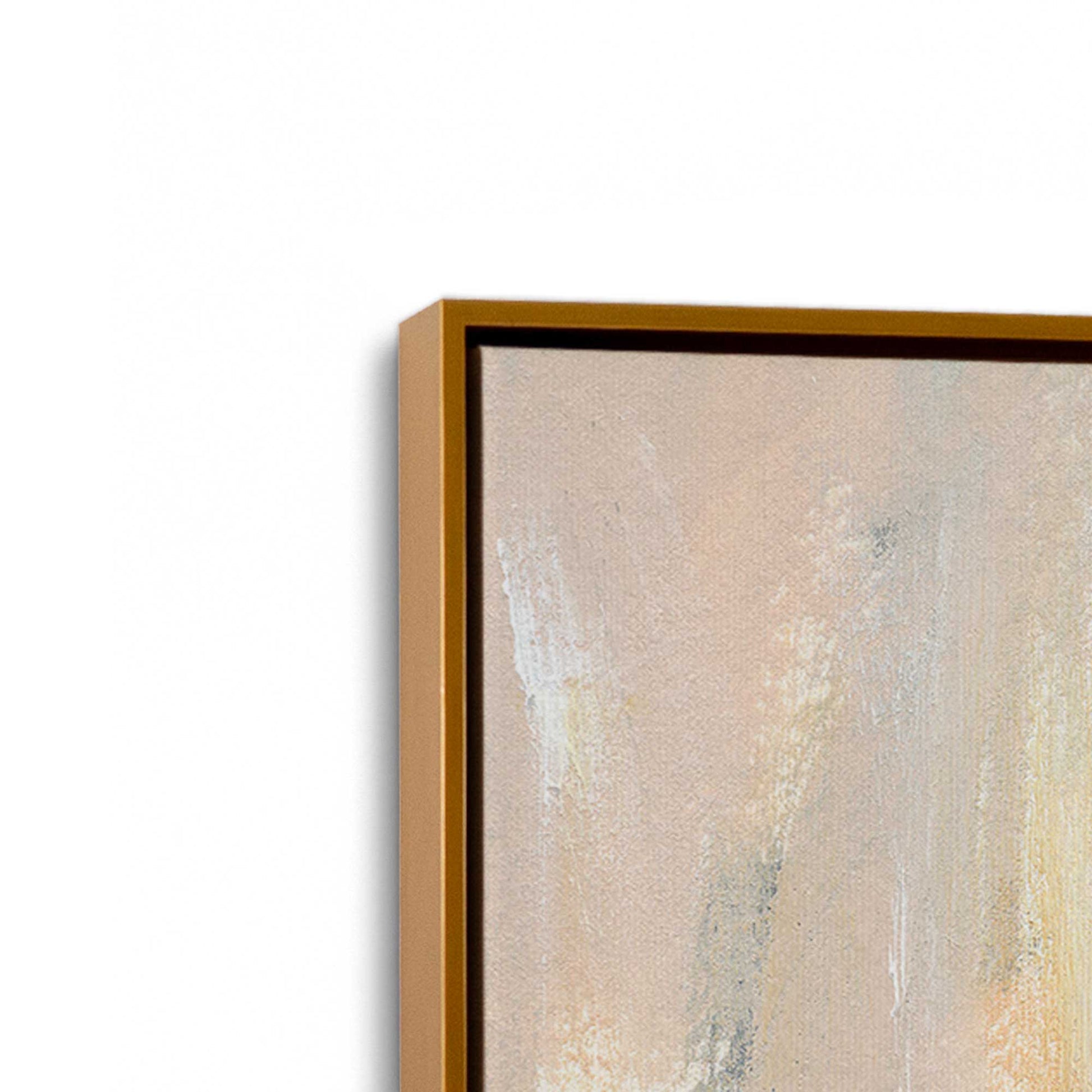[Color:Polished Gold], Picture of art in a Polished Gold frame at an angle