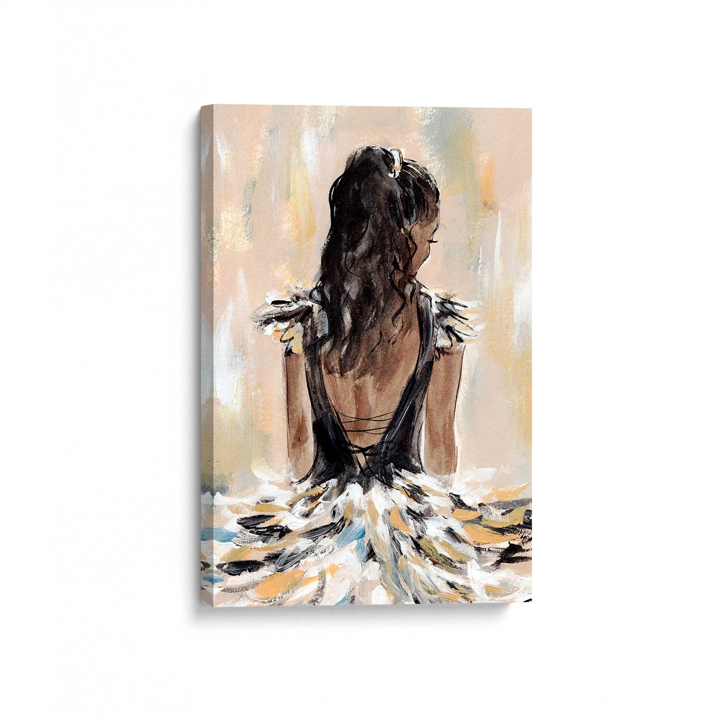 [Color:Stretched Canvas], Picture of art at an angle