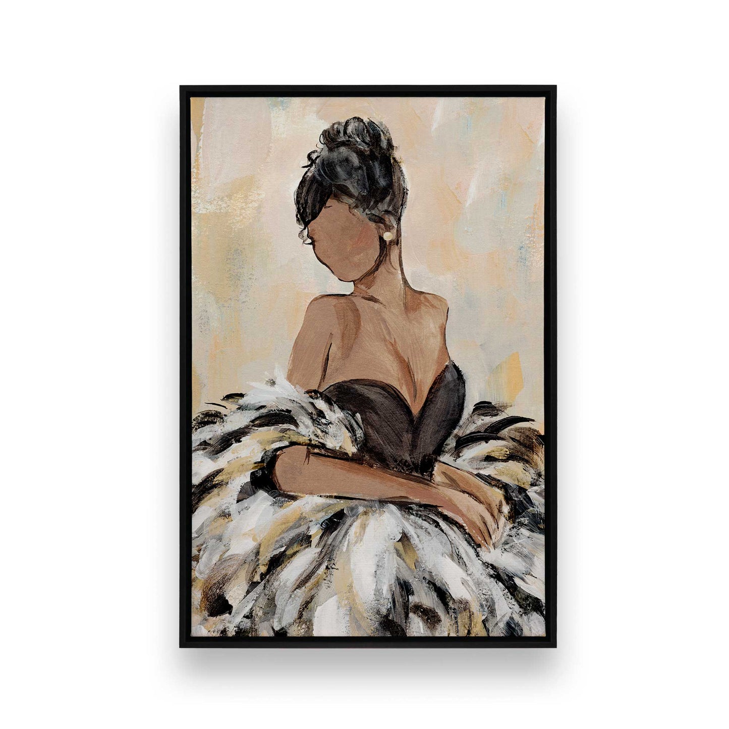 [Color:Satin Black], Picture of art in a Satin Black frame