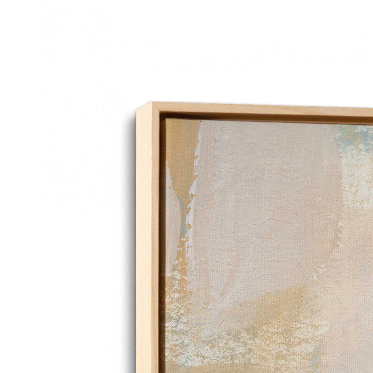 [Color:American Maple], Picture of art in a American Maple frame at an angle