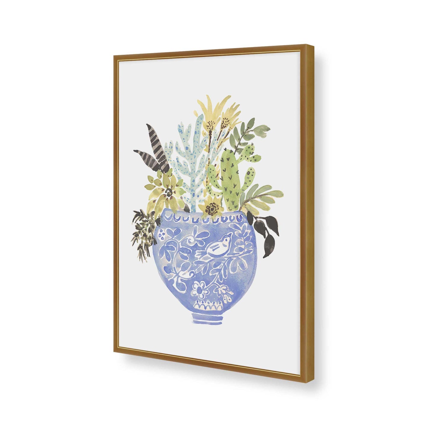 [Color:Polished Gold], Picture of art in a Polished Gold frame of the corner
