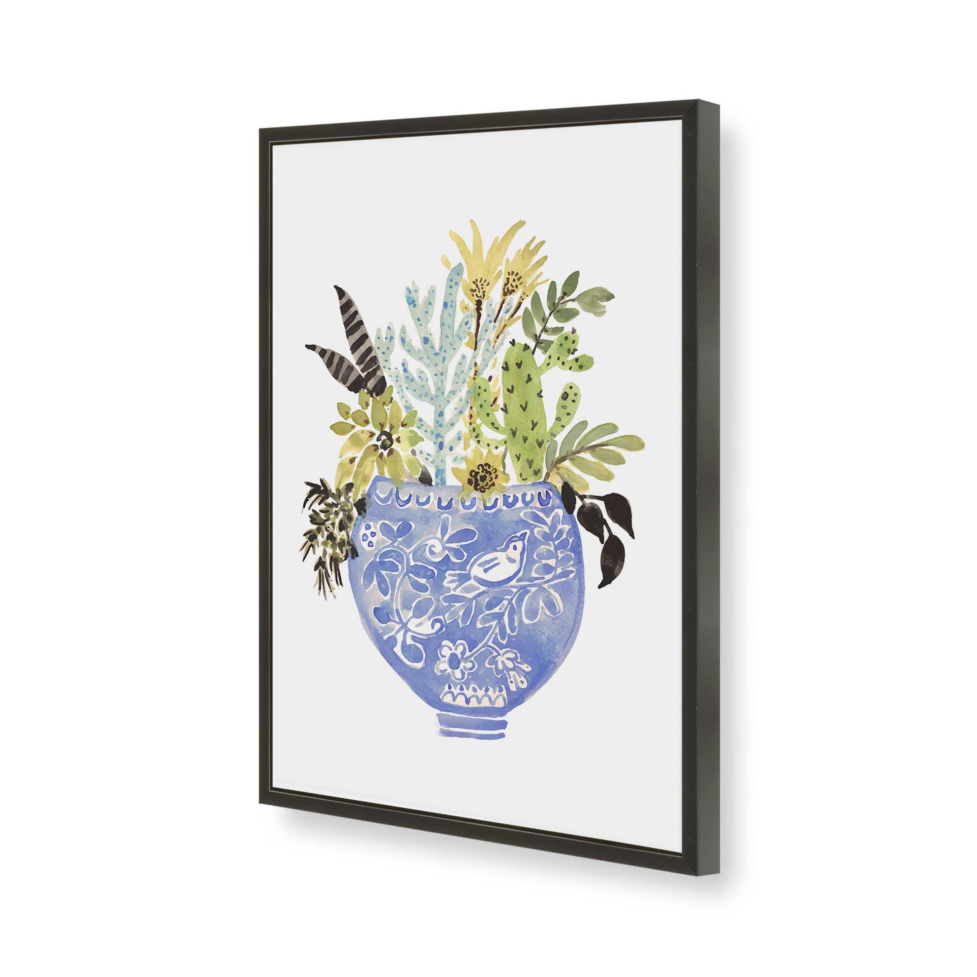 [Color:Satin Black], Picture of art in a Satin Black frame of the corner