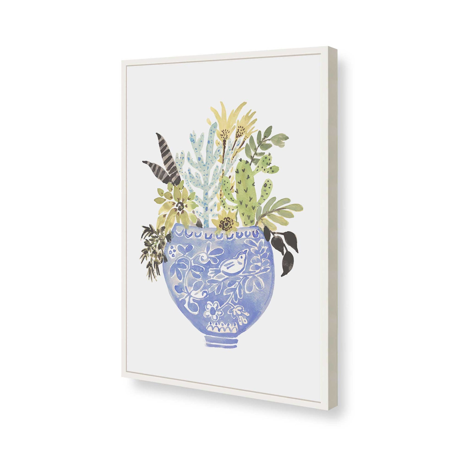 [Color:Opaque White], Picture of art in a Opaque White frame of the corner