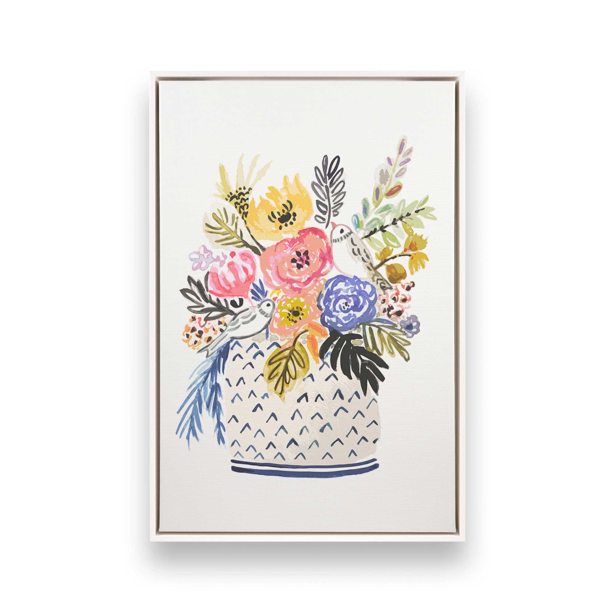 [Color:Opaque White], Picture of art in a White frame