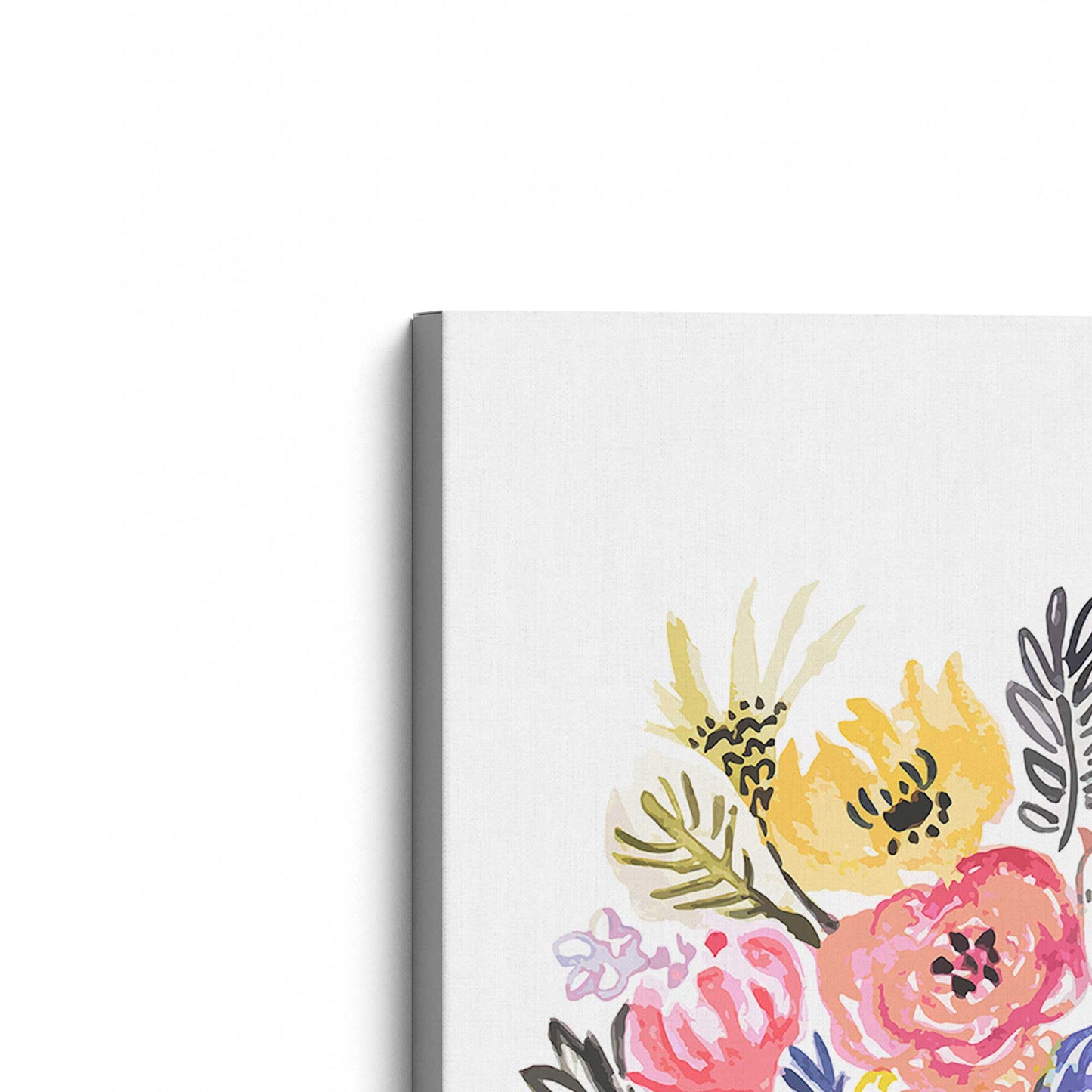 [Color:Stretched Canvas], Picture of the corner of the art