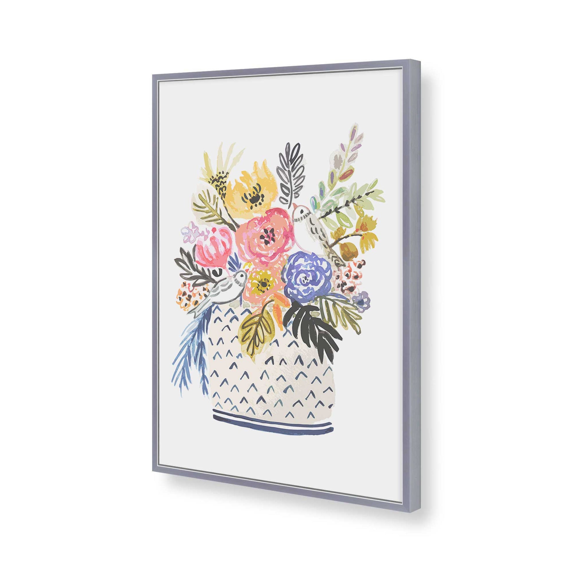 [Color:Polished Chrome], Picture of art in a Polished Chrome frame of the corner