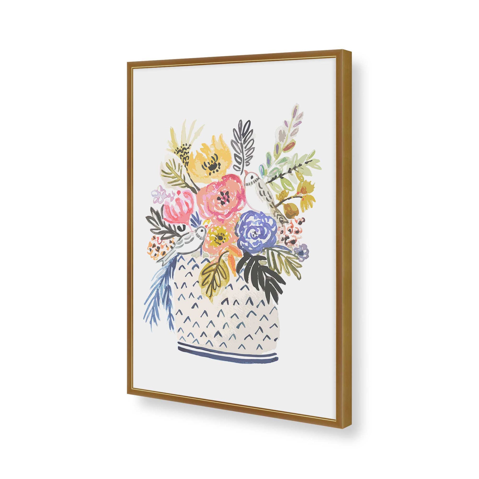 [Color:Polished Gold], Picture of art in a Polished Gold frame of the corner
