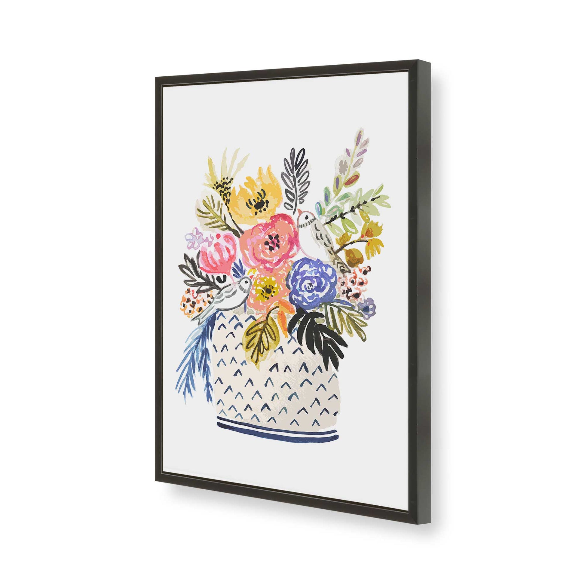 [Color:Satin Black], Picture of art in a Satin Black frame of the corner