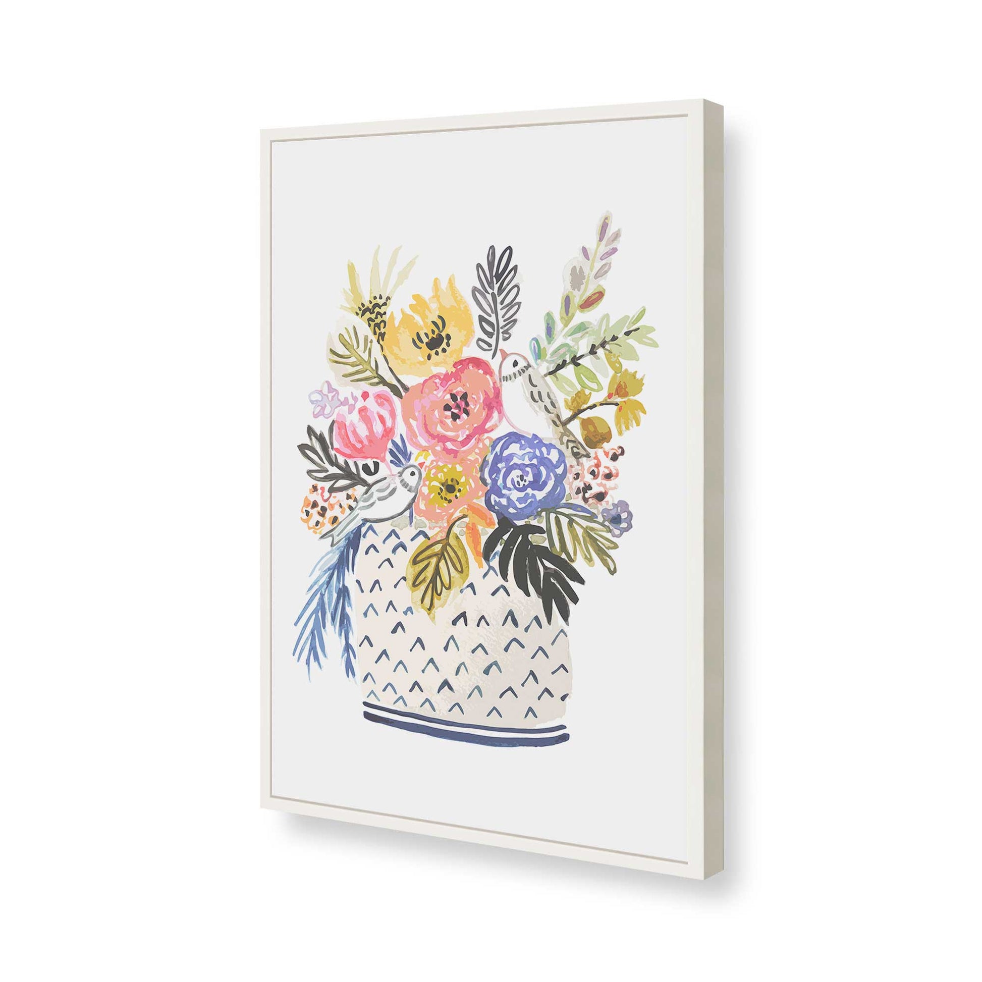 [Color:Opaque White], Picture of art in a Opaque White frame of the corner