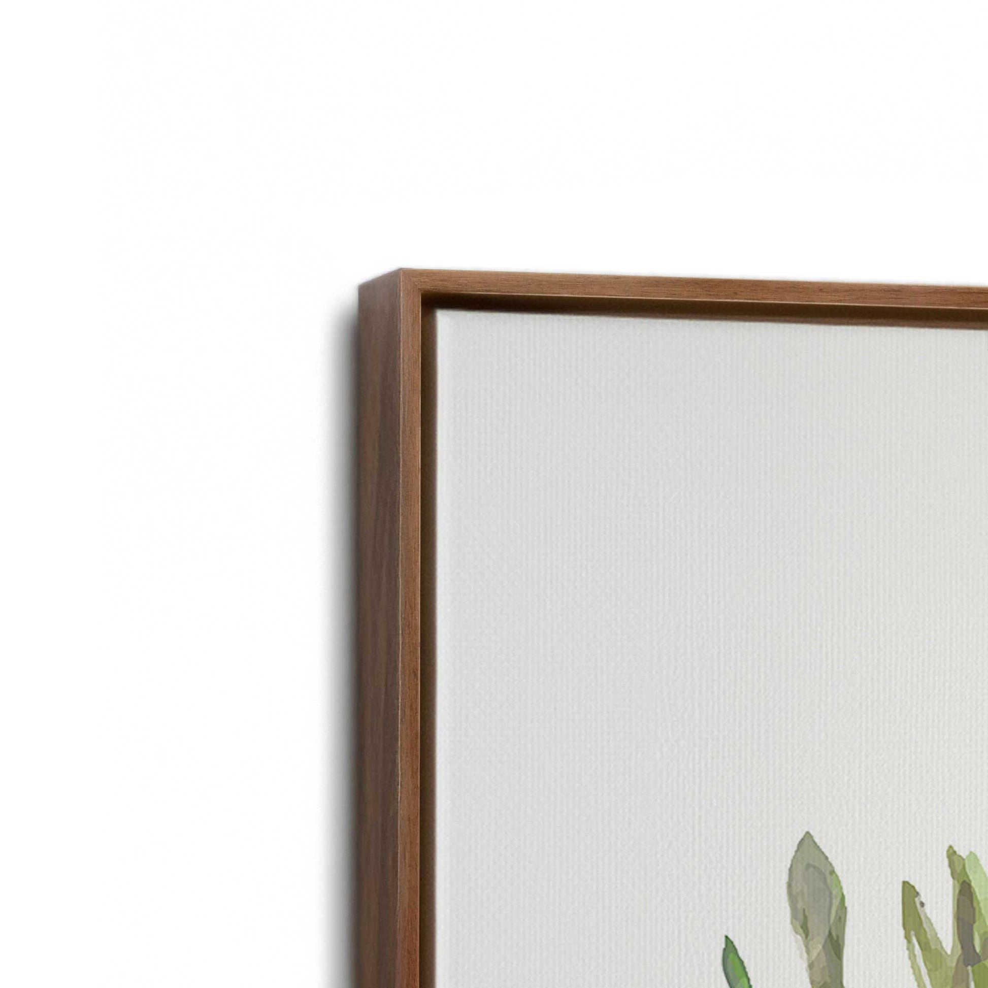 [Color:Walnut], Picture of art in a Walnut frame at an angle