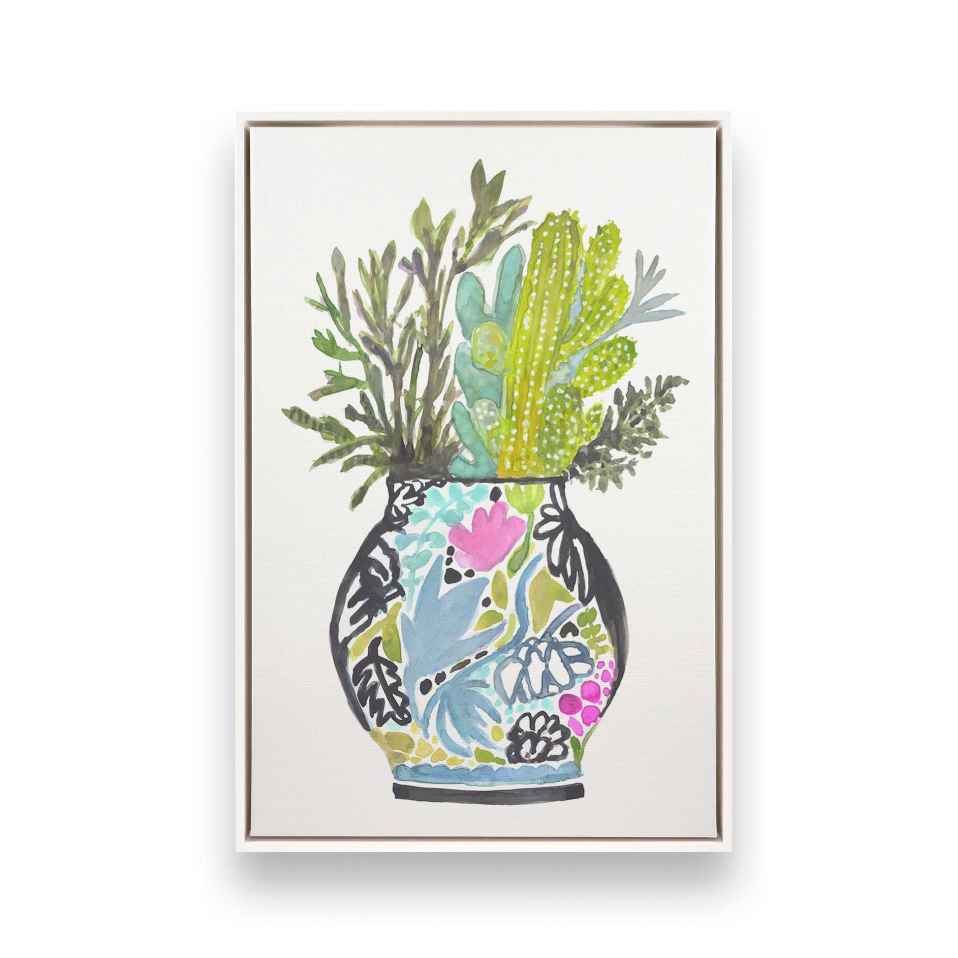 [Color:Opaque White], Picture of art in a White frame