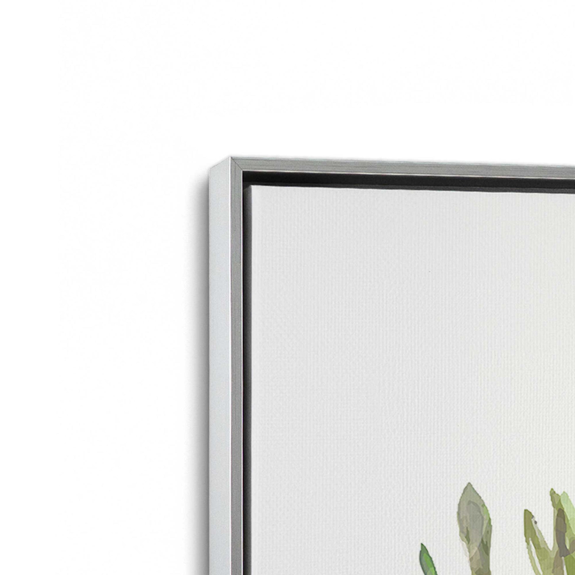 [Color:Polished Chrome], Picture of art in a Polished Chrome frame at an angle