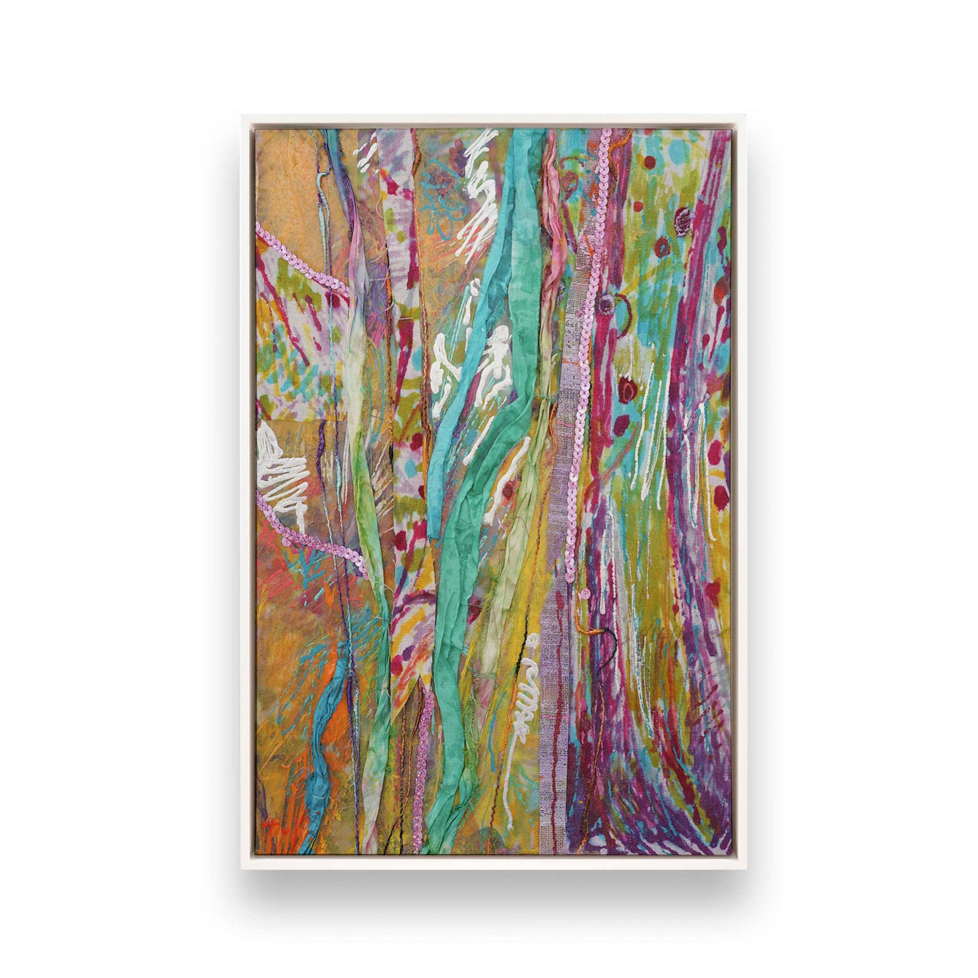 [Color:Opaque White], Picture of art in a White frame