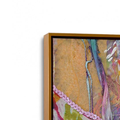 [Color:Polished Gold], Picture of art in a Polished Gold frame at an angle