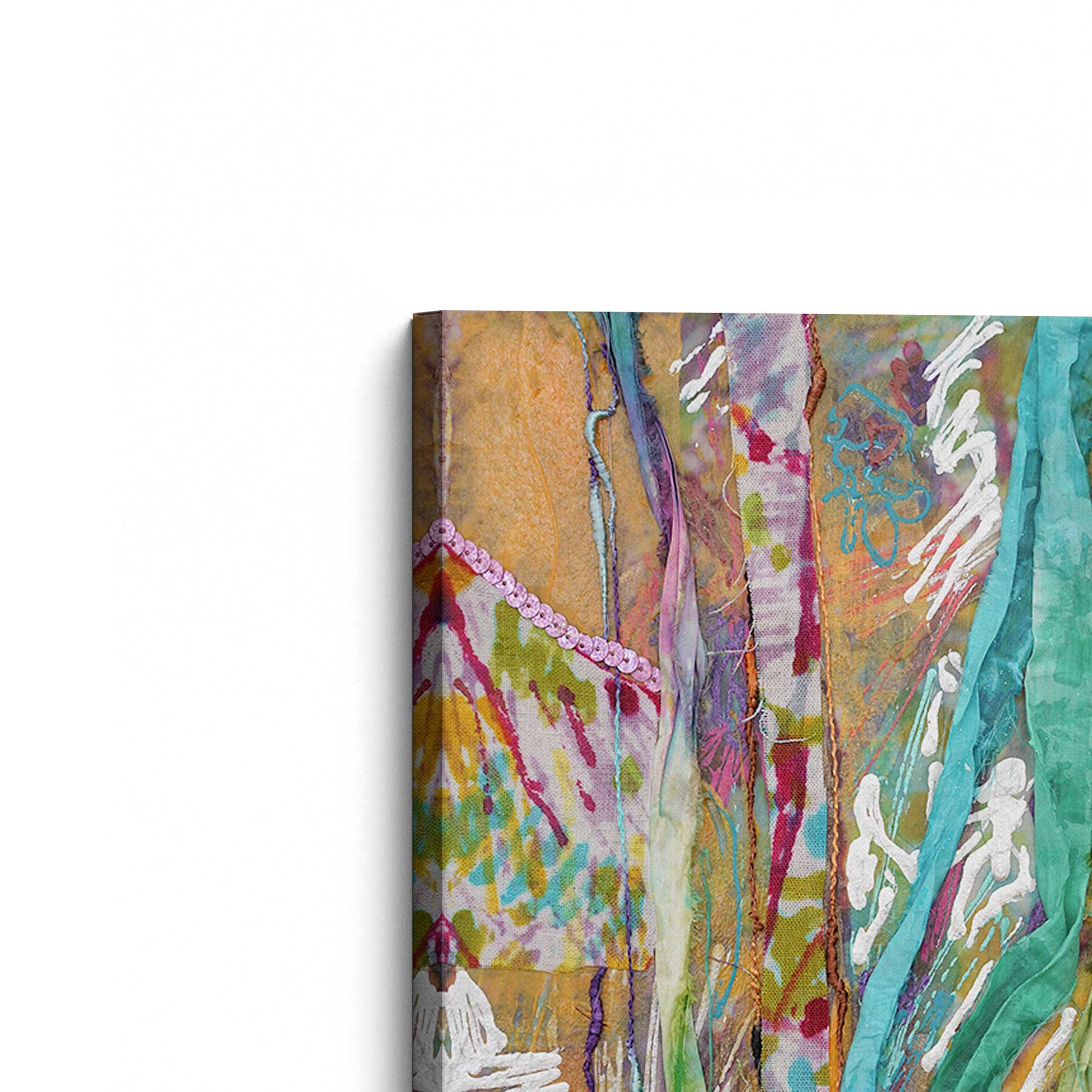 [Color:Stretched Canvas], Picture of the corner of the art