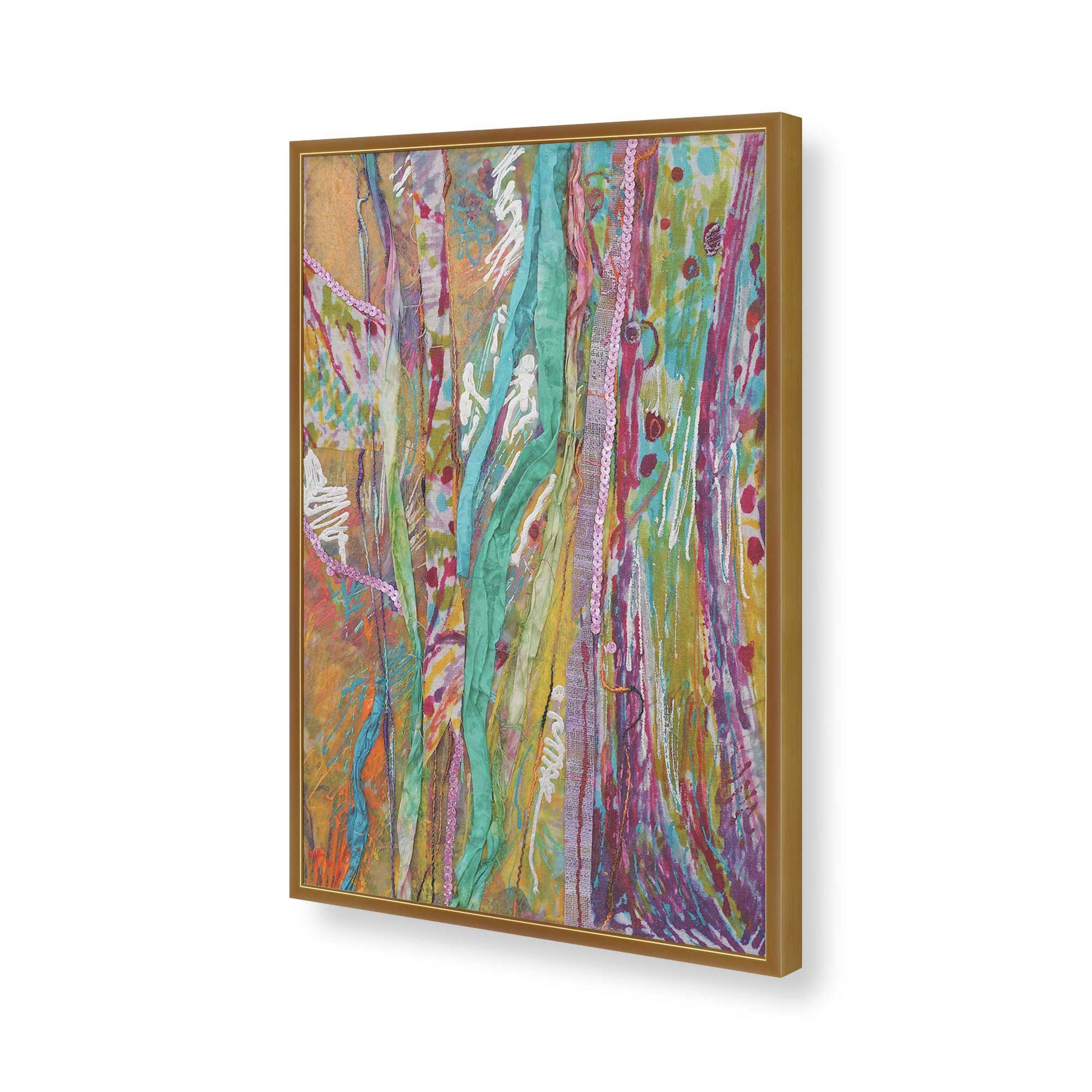 [Color:Polished Gold], Picture of art in a Polished Gold frame of the corner