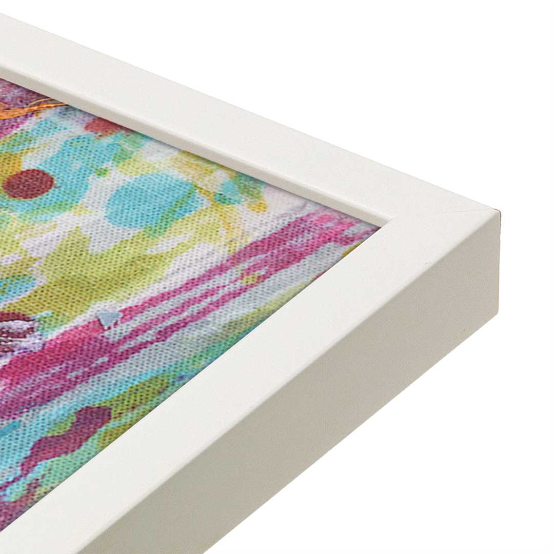 [Color:Opaque White], Picture of art in a Opaque White frame at an angle