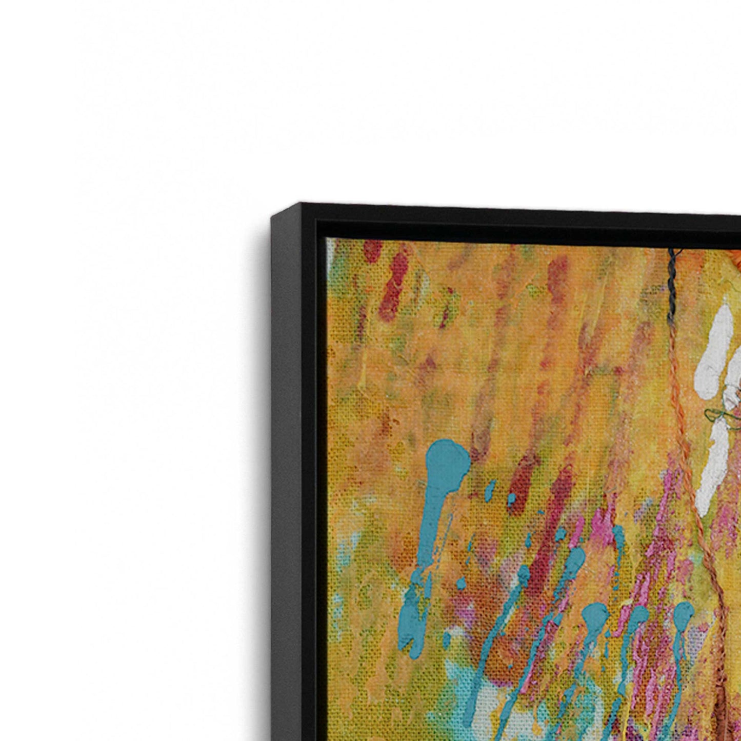 [Color:Satin Black], Picture of art in a Satin Black frame at an angle