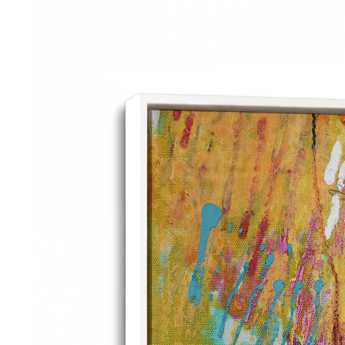 [Color:Opaque White], Picture of art in a White frame at an angle