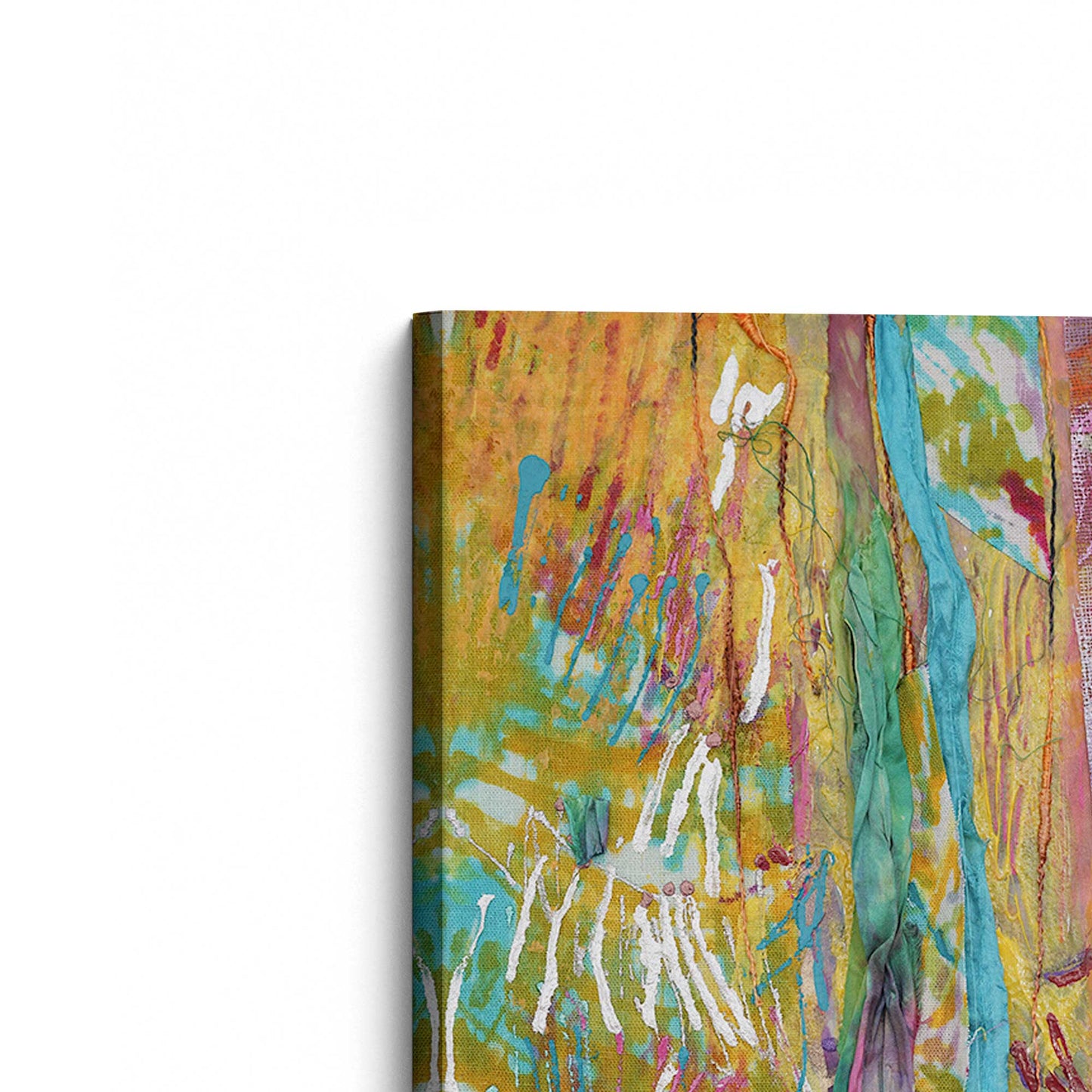 [Color:Stretched Canvas], Picture of the corner of the art