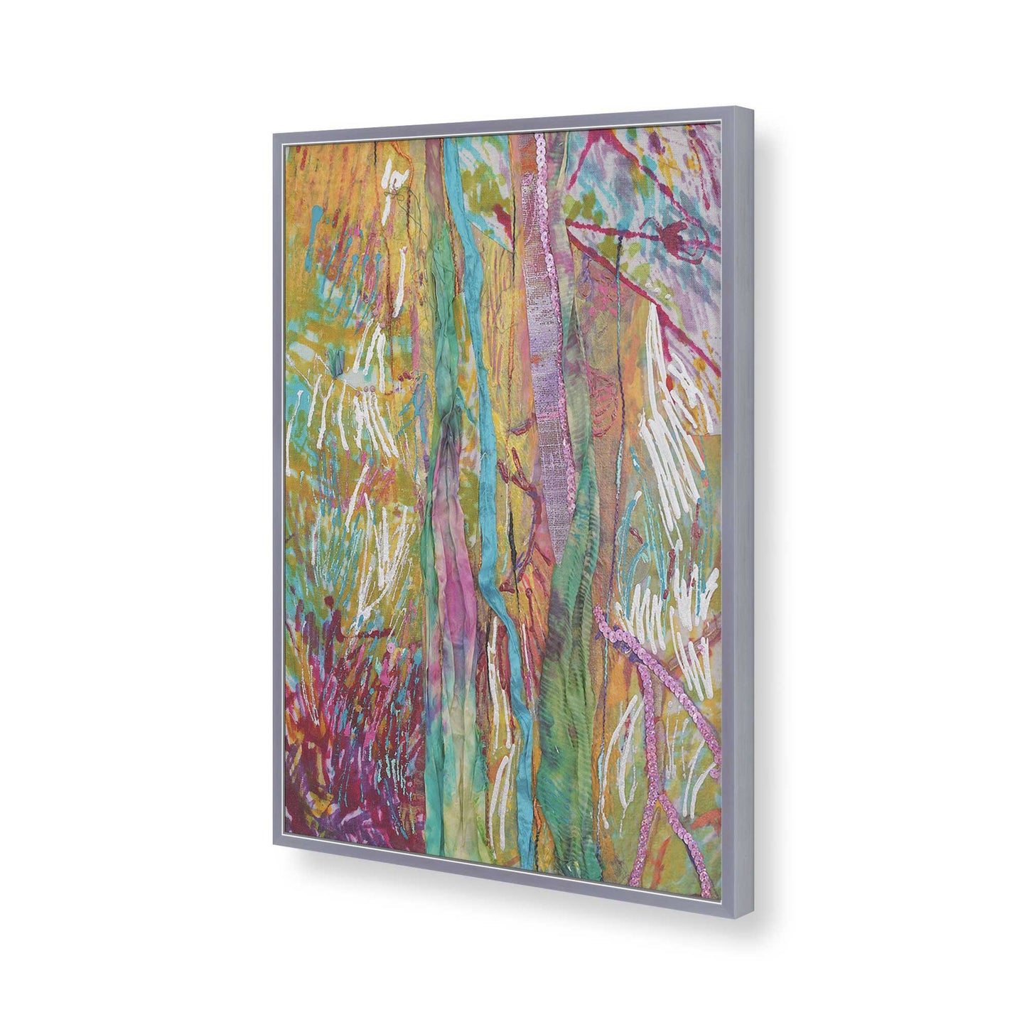 [Color:Polished Chrome], Picture of art in a Polished Chrome frame of the corner