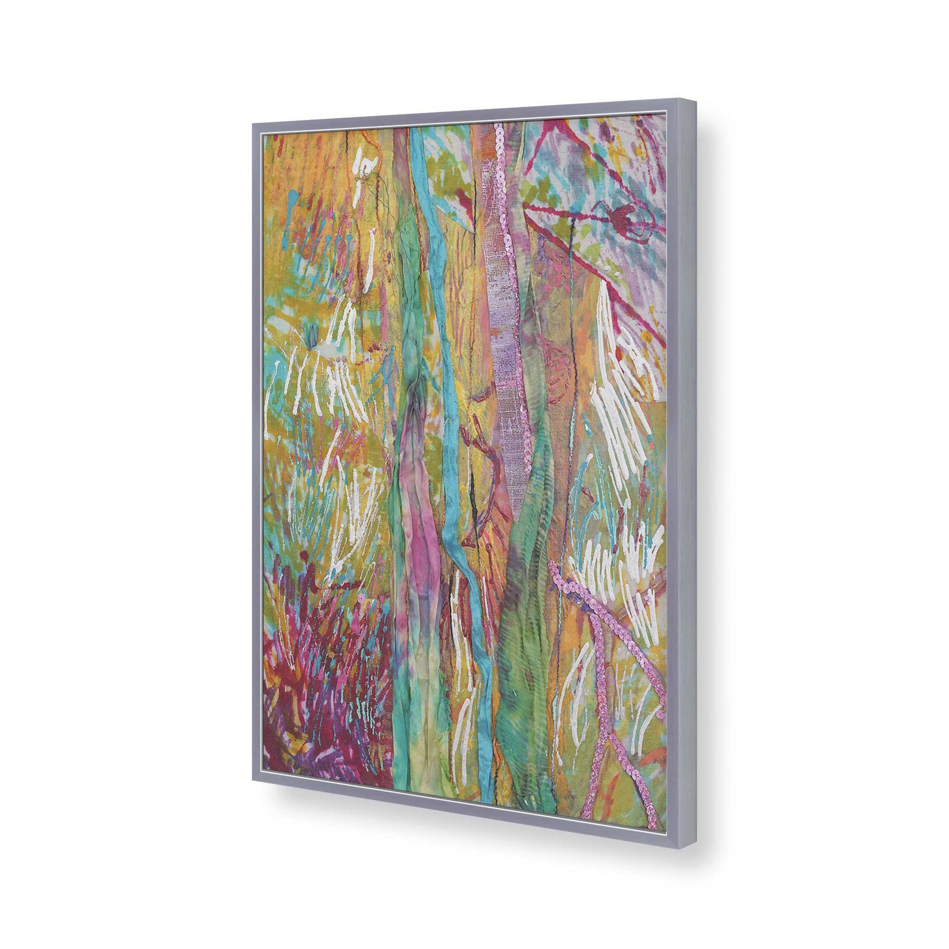 [Color:Polished Chrome], Picture of art in a Polished Chrome frame of the corner