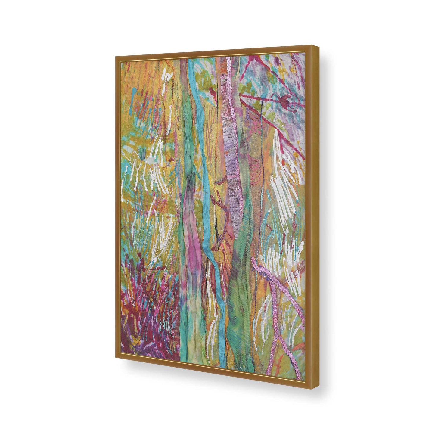 [Color:Polished Gold], Picture of art in a Polished Gold frame of the corner
