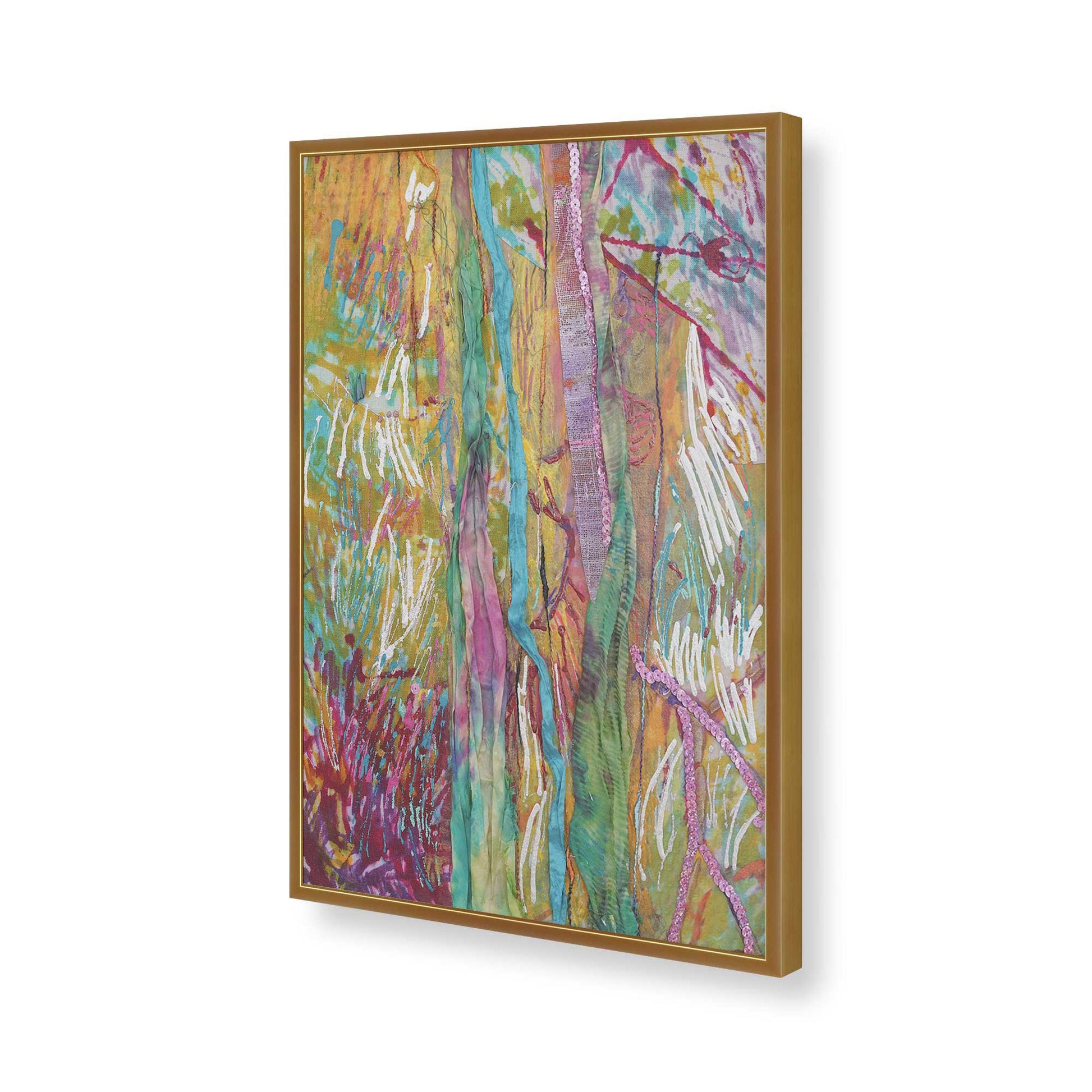 [Color:Polished Gold], Picture of art in a Polished Gold frame of the corner