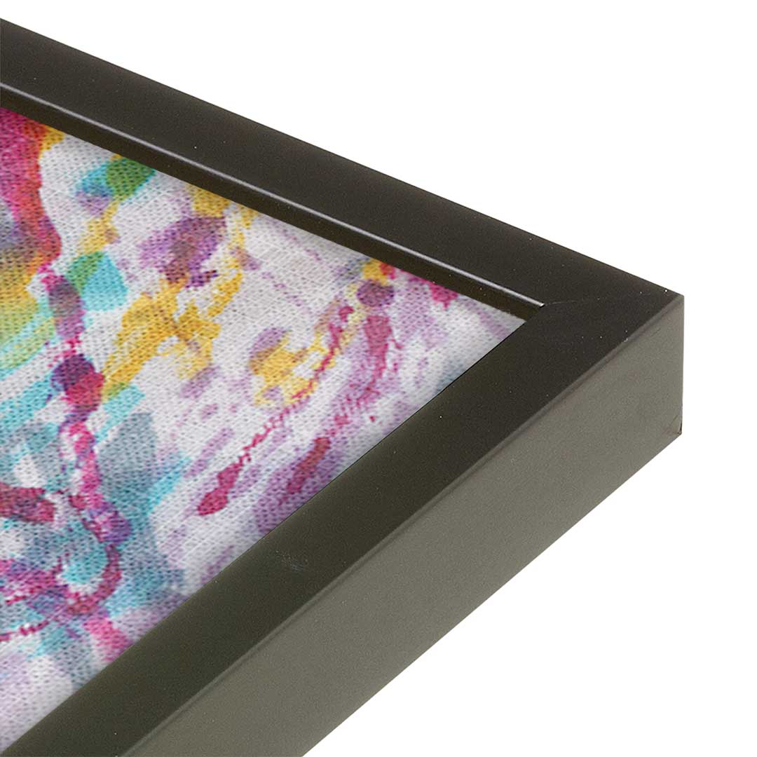 [Color:Satin Black], Picture of art in a Satin Black frame at an angle