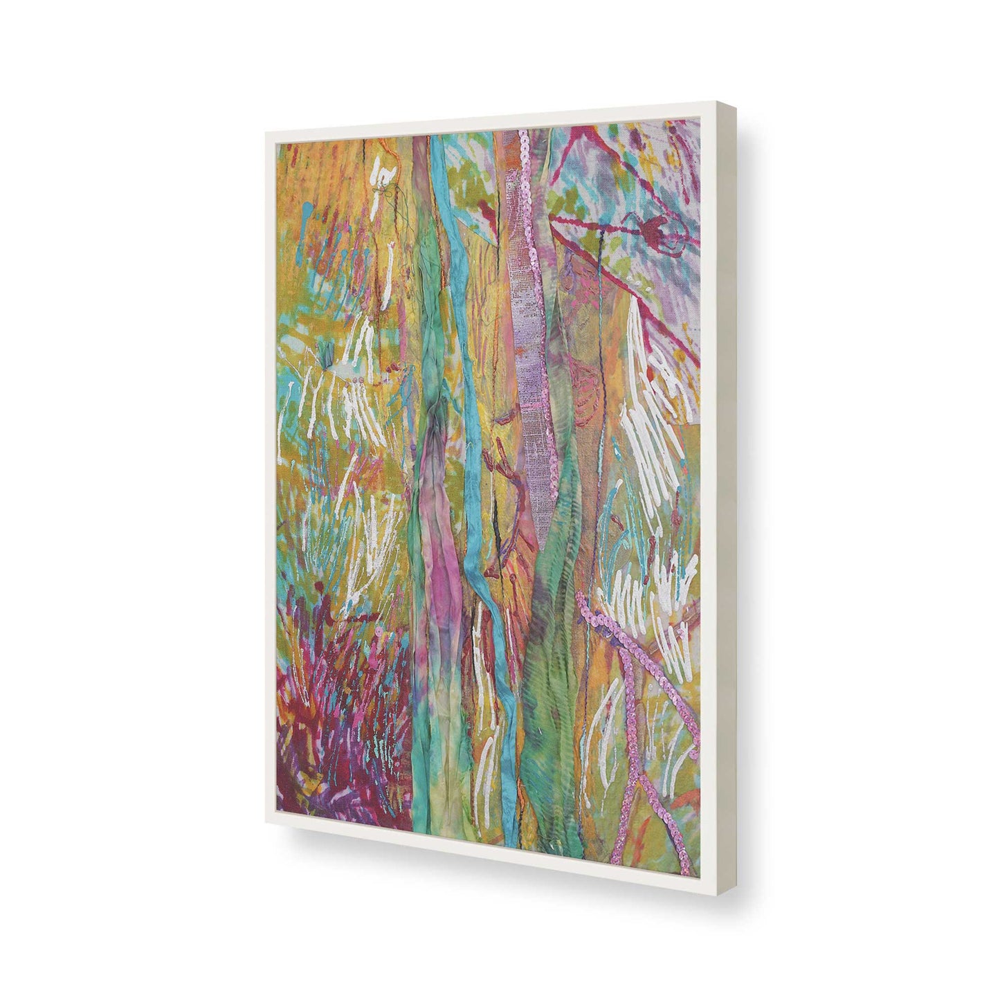 [Color:Opaque White], Picture of art in a Opaque White frame of the corner