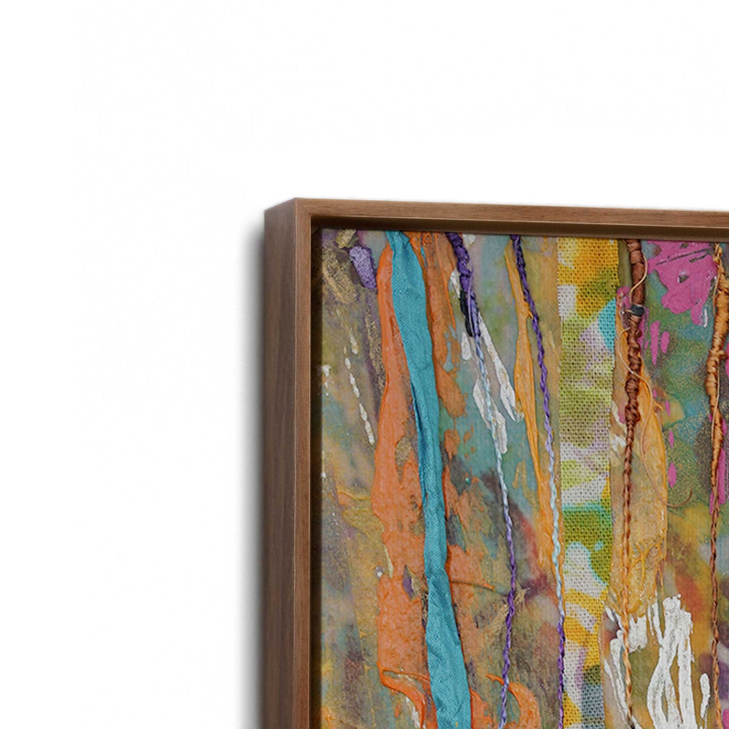 [Color:Walnut], Picture of art in a Walnut frame at an angle