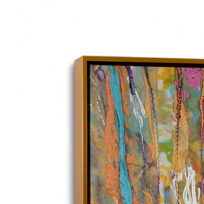 [Color:Polished Gold], Picture of art in a Polished Gold frame at an angle
