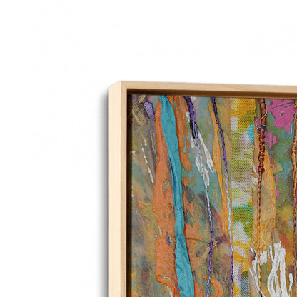 [Color:American Maple], Picture of art in a American Maple frame at an angle